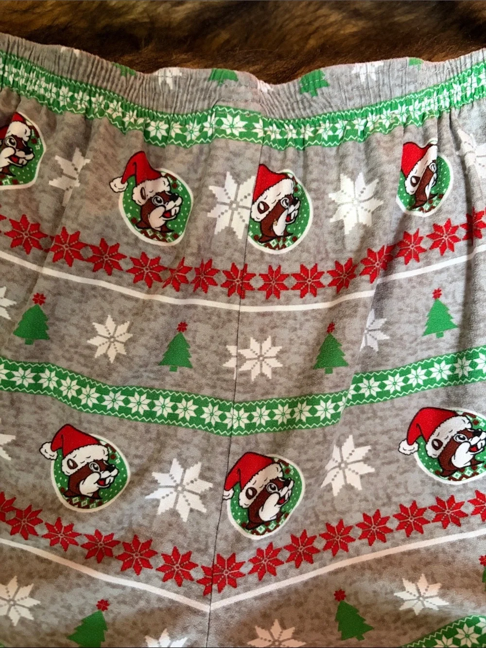 Bucees Pijama Shorts Fair Isle Christmas Theme Beaver Gas Station Size Medium
